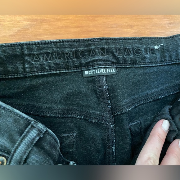 American Eagle next level flex distressed black men’s jeans size 30 X 34 - Picture 4 of 6